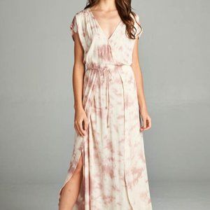 Pink Tie Dye Maxi Dress